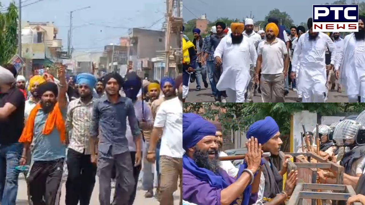 Ambala 'ਚ ਸਿੱਖ ਸੰਗਤ 'ਤੇ ਪੁਲਿਸ ਨੇ ਛੱਡੇ ਹੰਝੂ ਗੈਸ ਦੇ ਗੋਲੇ; ਗੁਰਸਿਮਰਨ ਸਿੰਘ ਮੰਡ ਦੀ ਗ੍ਰਿਫ਼ਤਾਰੀ ਨੂੰ ਲੈ ਕੇ ਵੱਡਾ ਹੰਗਾਮਾ