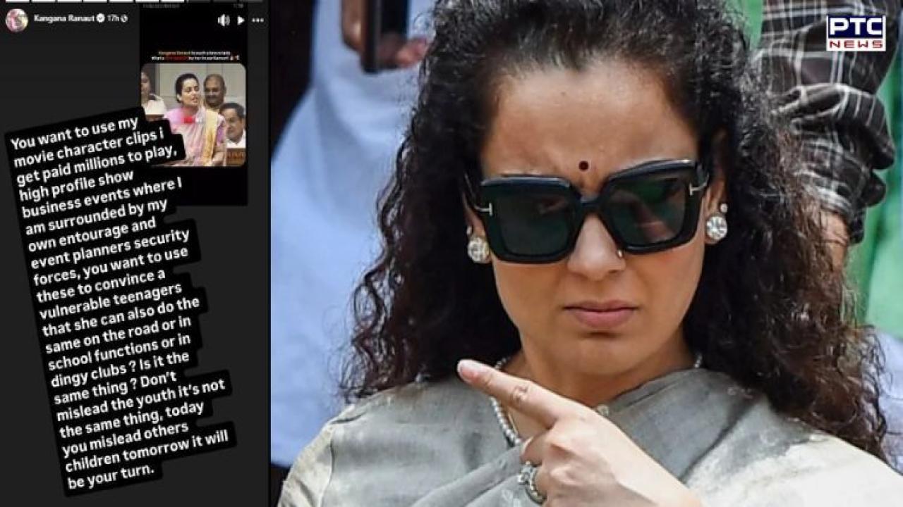 Kangana Ranaut hits back at trolls using her film clips, says ‘Don’t mislead the youth’