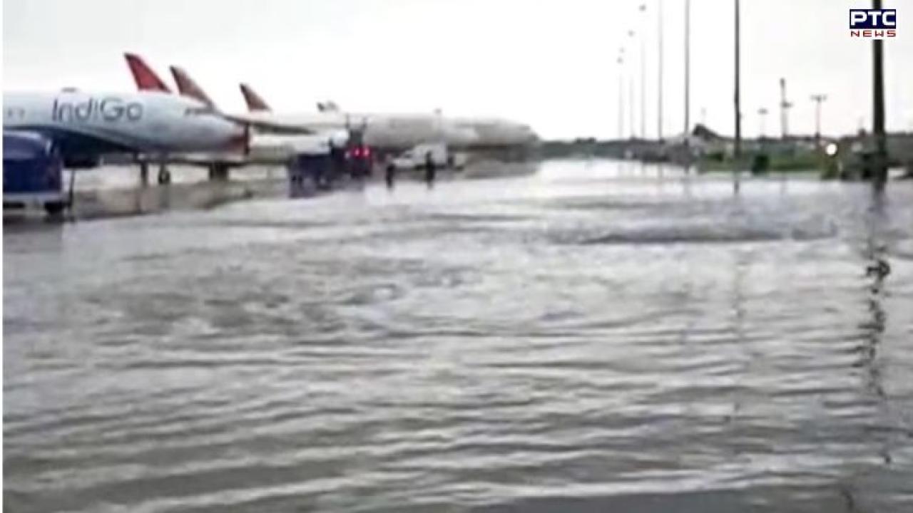 Delhi heavy rain disrupts flights: 15 diverted as IMD issues red alert, traffic crawls across NCR