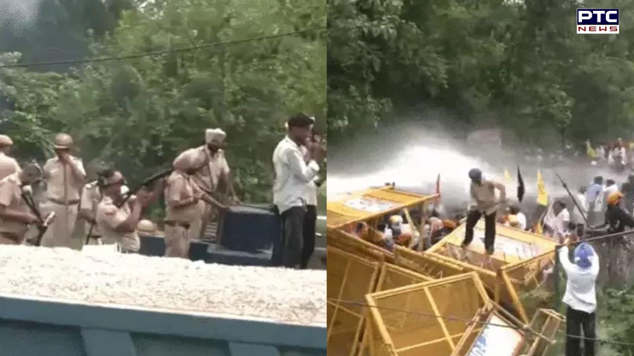 Qaumi Insaaf Morcha: Police resort to tear gas, water canon as protesters try to enter Chandigarh
