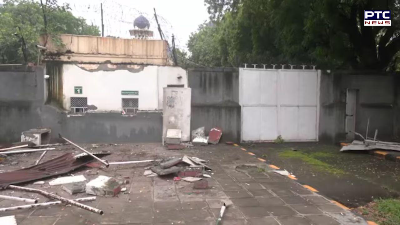 Tit-for-tat: Portion of structure demolished, barricades removed outside Pakistan High Commission  in Delhi