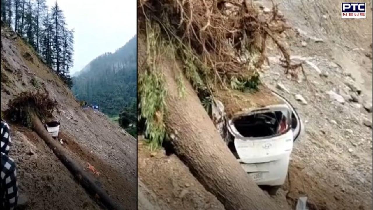 Himachal Mandi landslide: Tourists’ car buried under debris in Drang-Padhar, roads blocked after heavy rain