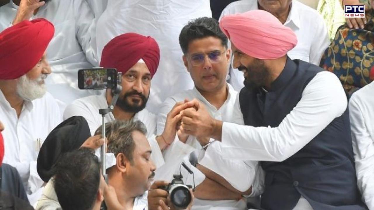 Sachin Pilot 'unites' Congress; brings Channi and Warring together on one stage