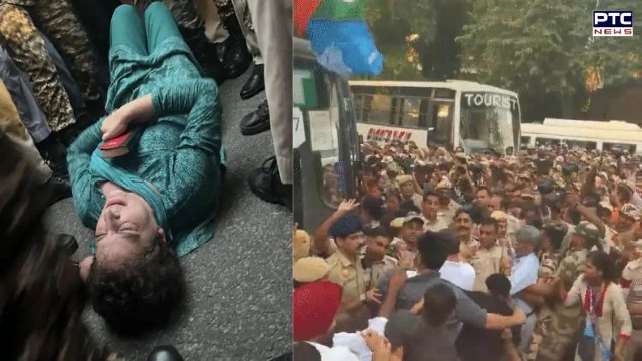 LIVE: 'Scratched me all over': Priyanka Gandhi accuses Delhi Police of roughing her up at protest